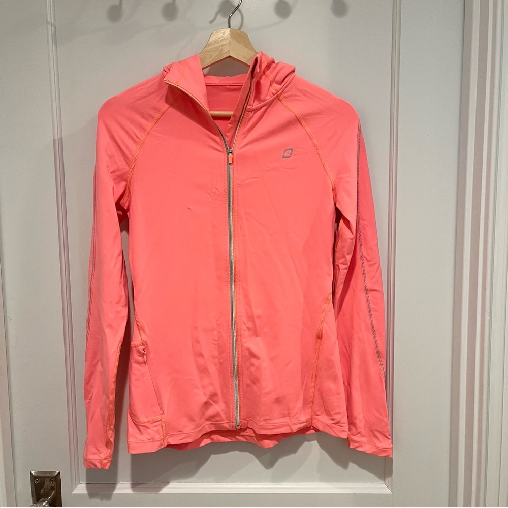 ⭐️ Lorna Jane Coral Long Sleeve Zip Up Hooded Sweatshirt